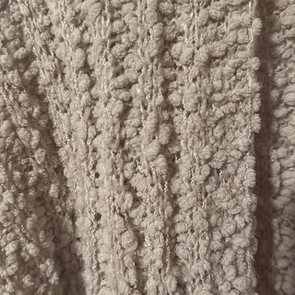 Miracle Women's Open Front Cardigan with Pockets Textured Cream Color S/M - Picture 4 of 10